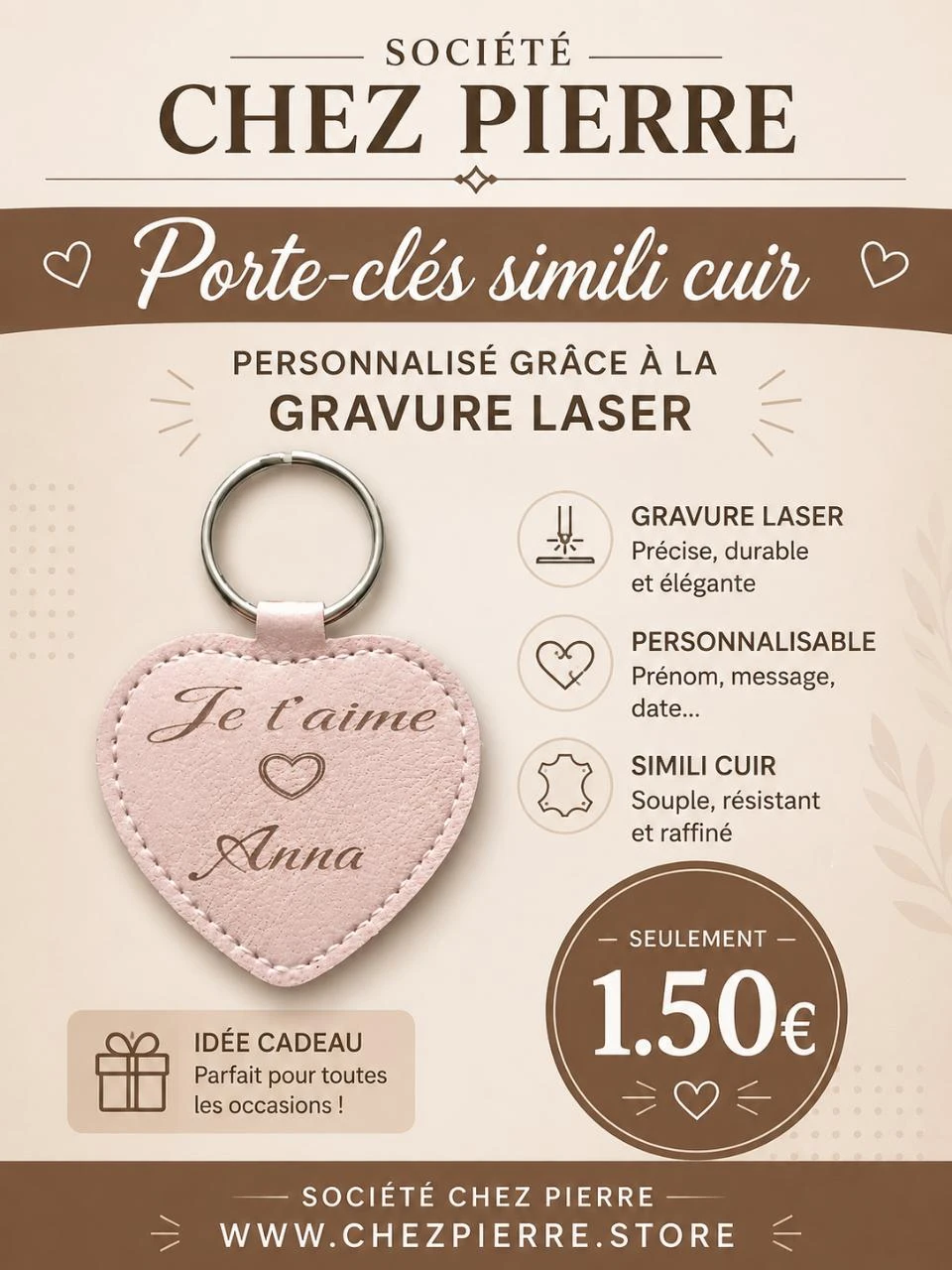Porte clé personnalisable